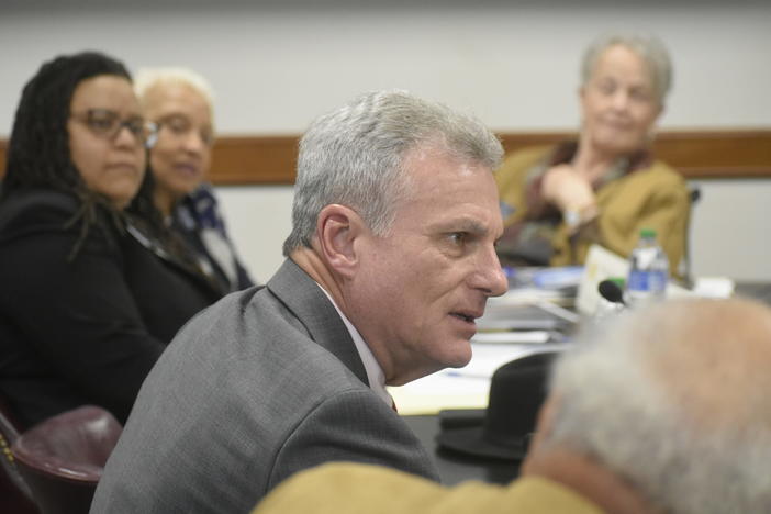  Congressman Buddy Carter speaks to a state legislative committee Wednesday in downtown Atlanta. 