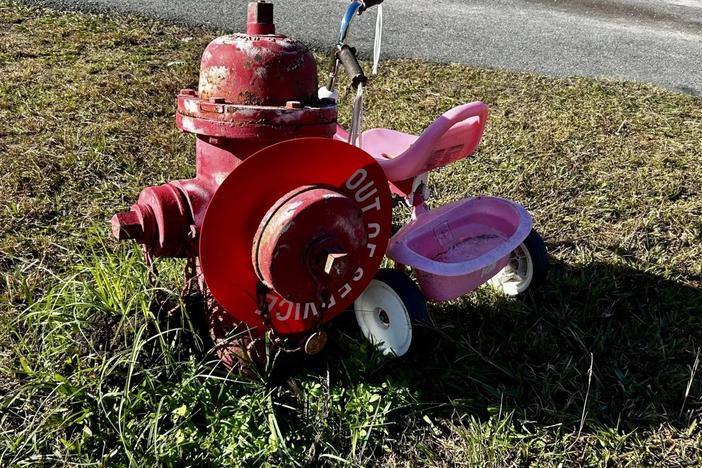 Cypress Bend Mobile Home Park labeled its two non-working fire hydrants. Credit: Robin Kemp/The Current GA