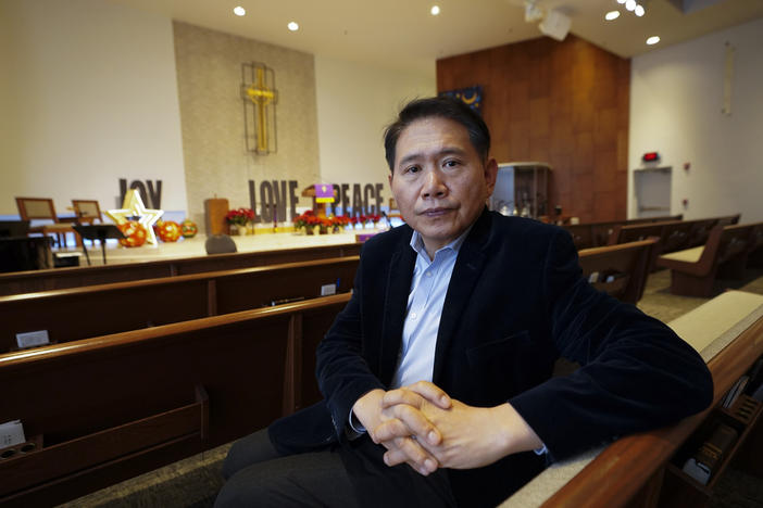 Rev. Byeong Cheol Han poses for a portrait at Korean Central Presbyterian Church of Atlanta Thursday, Dec. 21, 2023, in Chamblee, Ga. The slaying of a South Korean woman during an initiation process for a group that called itself Soldiers of Christ has shocked the large Korean American community in metro Atlanta. Community leaders say Korean Americans need to be more vigilant to protect against religious cults and the possible exploitation of new arrivals from South Korea. 