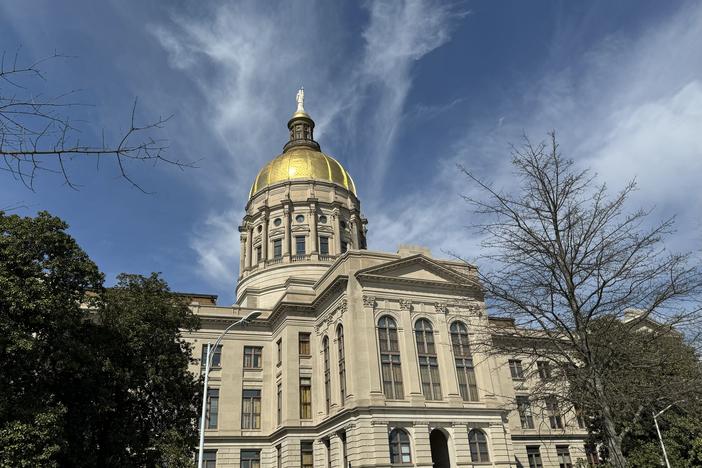 The Georgia Capitol on a wintry day in 2024.