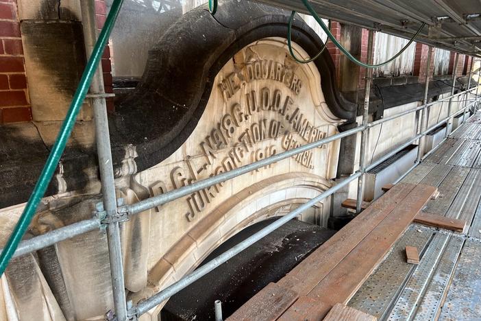 The Odd Fellows Building is being renovated and repurposed by a Savannah restoration company. 