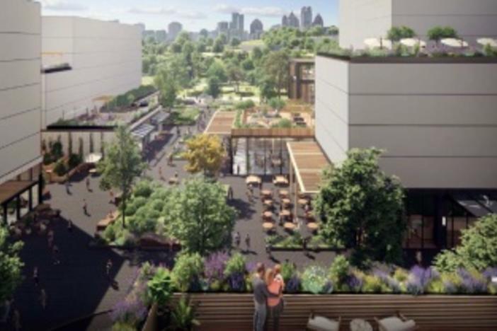An illustration of Portman’s planned redevelopment of Amsterdam Walk.