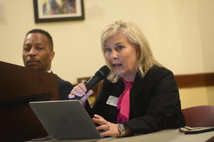  In January, Rep. Shea Roberts held a committee meeting on reproductive rights in a church near the state Capitol because she said she was not granted a room in the Capitol. Roberts is lead sponsor of a bill she says will allow voters to come up with their own laws if they feel they are not being represented properly. Ross Williams/Georgia Recorder