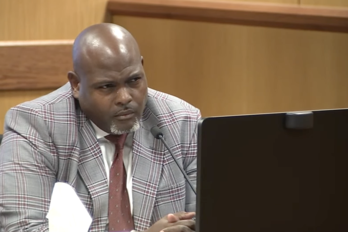 Terrence Bradley, Nathan Wade's former business partner and former divorce attorney, in court in the Fulton County Courthouse, Tuesday, Feb. 27, 2024, in Atlanta.