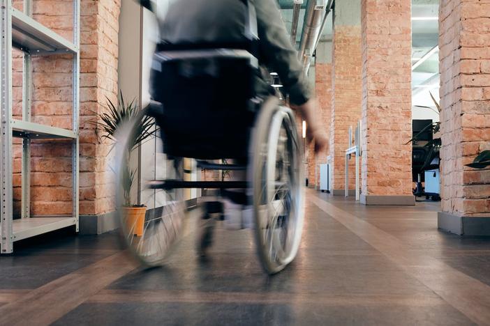 Photo of person using a wheelchair