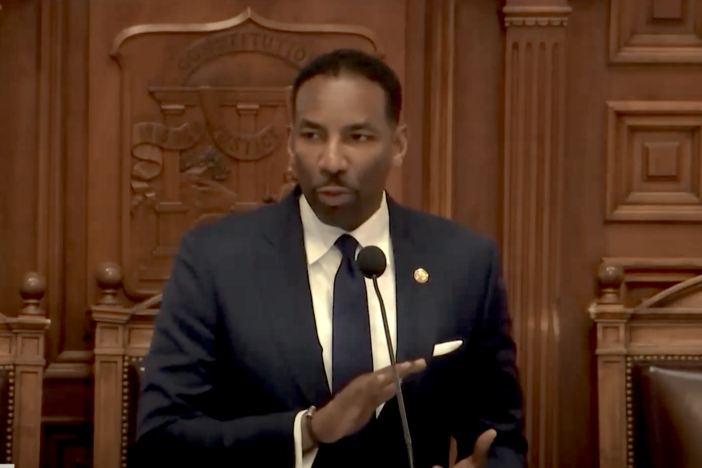 Name Atlanta Mayor Andre Dickens visited the legislature Thursday. House Speaker Jon Burns recognized the mayor's dedication to the Atlanta Public Safety Training Center, and Dickens spoke on statistics in crime reduction.