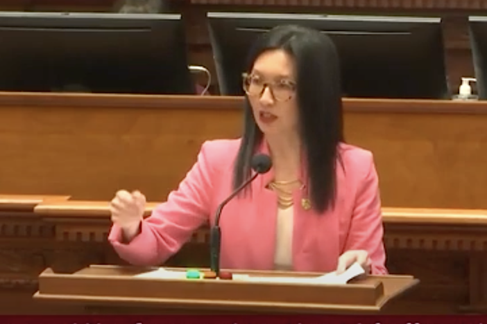 Georgia Sen. Michelle Au (D–Johns Creek) speaks about Senate Bill 420 on March 21, 2024.