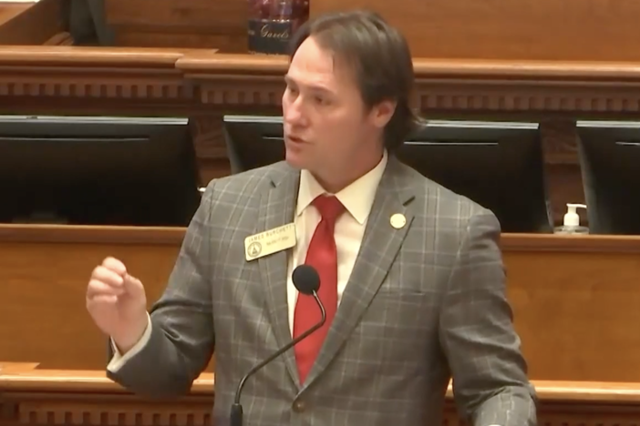 Georgia Rep. James Burchett (R–Waycross) speaks about Senate Bill 465 on March 19, 2024.