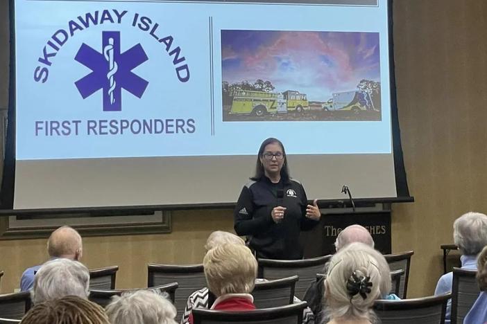 A volunteer group of retirees, known as the Skidaway Island First Responders, are in a dispute with Chatham County emergency officials over dispatching to emergency calls in their community. Credit: Facebook screenshot