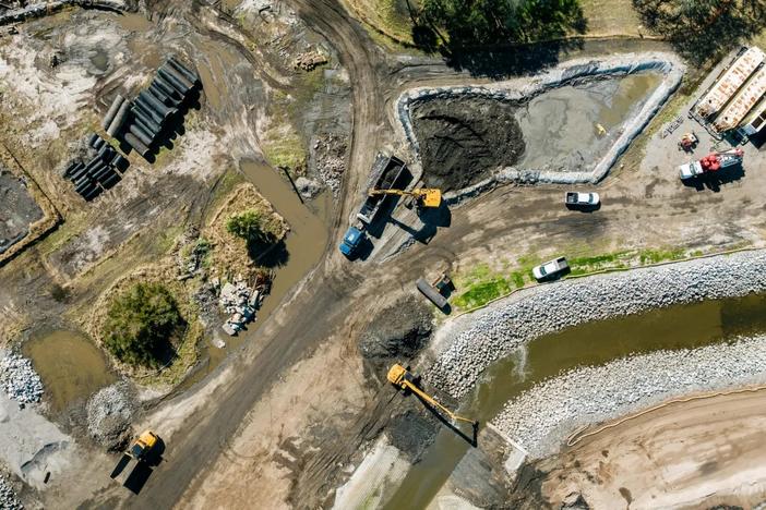 Clean up at the Terry Creek Dredge Spoils/Hercules Outfall Superfund site, Feb. 7, 2024, Brunswick, GA.