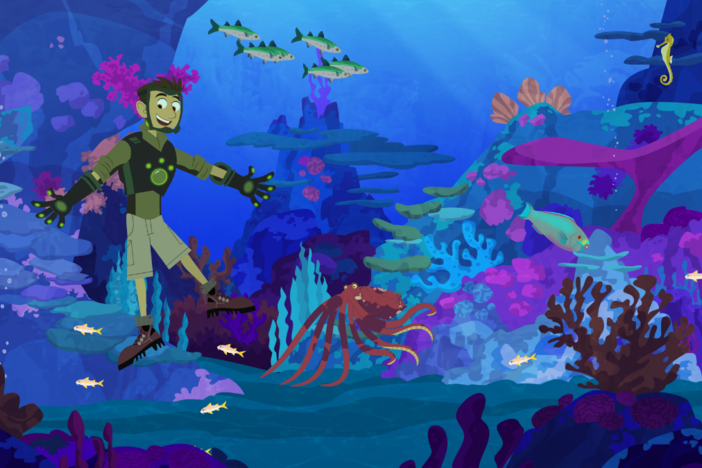 Wild Kratts brother, Chris, explores coral under the ocean