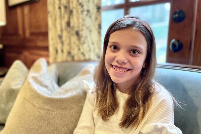 A portrait of Jansen Jones, 13, in her home.