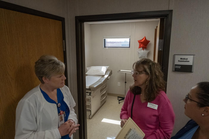 A room for primary care at the Twiggs County School District's new school-based health center. This clinic will be one of about 30 new or expanded school based health centers to be up and running over the next few years.