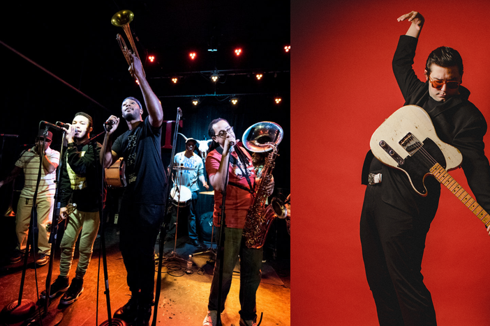 Rebirth Brass Band (left) and Eddie 9V will perform at the 2024 Savannah Music Festival, which runs through April 13 at various venues in the city.