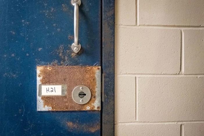 Rust on newer cell door at the Camden County Detention Center.