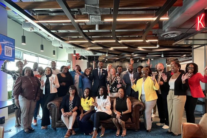 Atlanta Mayor Andre Dickens joins local business owners and city officials for a "signing day" to celebrate the launch of the third annual Summer Youth Employment Program.