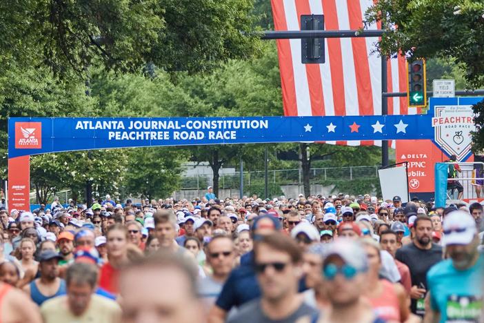 Runners at the Atlanta Journal-Constitution Peachtree Road Race
