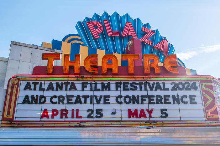 A Plaza Theatre marquee photo for the Atlanta Film Festival.