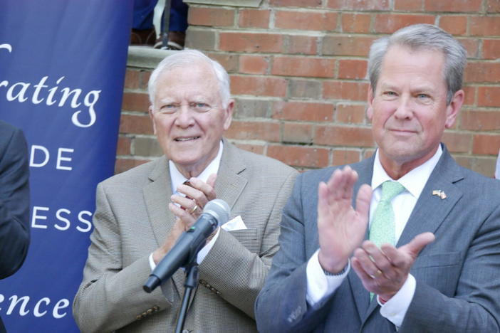  Former Republican Gov. Nathan Deal (left) is part of a new group of prominent former elected officials who are focused on pushing back on election disinformation and defending those who have sworn to uphold the rule of law. Jill Nolin/Georgia Recorder (2023 file photo)