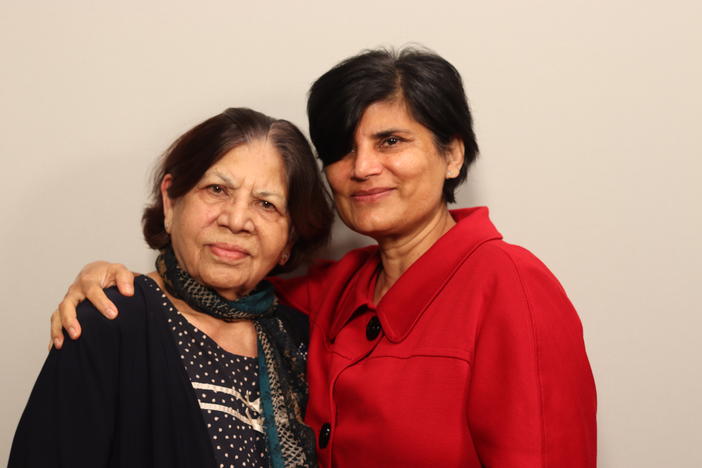 Monika Nikore (right) and her mother, Vimal Nikore (left).