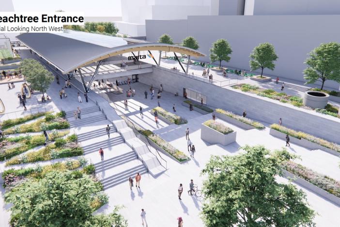 A rendering of the proposed renovation to Five Points Station. (Courtesy MARTA)