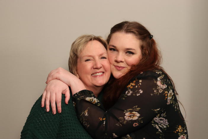 Sheri Anderson (left) speaks with her daughter Miranda Lynch (right) about motherhood.