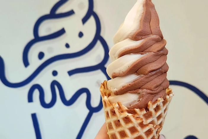 Chocolate and vanilla swirl waffle cone from Big Softie in Summerhill. (Provided by Big Softie)