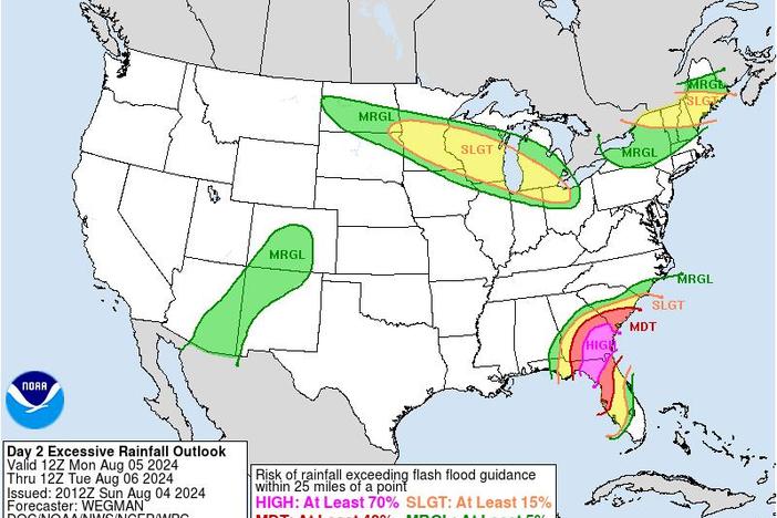 Tropical Storm Debby could bring as much as 18 inches of rain to some parts of Coastal Georgia.