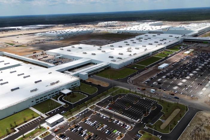An aerial view of the Hyundai Motor Group Metaplant America in Bryan County, Georgia. Taken August 6, 2024. Courtesy of Hyundai Motor Group
