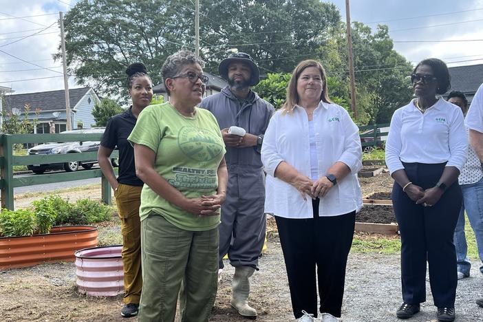 Rosario Dawson is a gardener with the Westside Growers Market and working with the EPA to spread the word about toxic soil in Westside Atlanta.