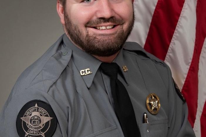 Carroll Co sheriff's deputy, 30-year-old Investigator Taylor Bristow, is shown in this posed official photo.