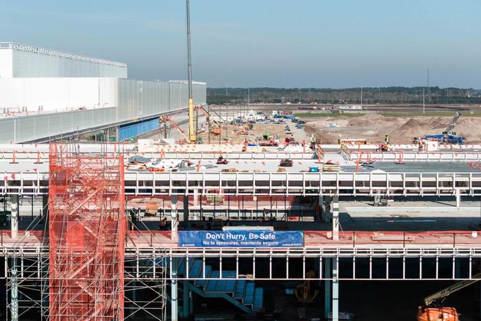 Construction of the Hyundai Metaplant, on March 20, 2024, in Bryan County, GA. Credit: Justin Taylor/The Current