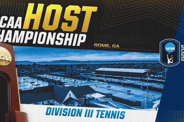 Official NCAA poster for Berry College as a host for the 2028 NCAA Tennis Championships. (Courtesy of Berry College)