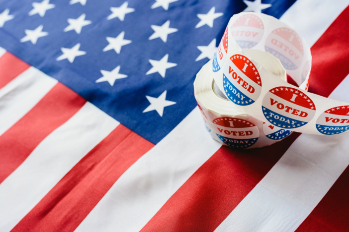 I voted stickers over American flag