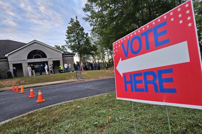  Voters line up to cast their ballots on Tuesday, despite the fact that statistically, some of them fear their votes will not be counted. Ross Williams/Georgia Recorder