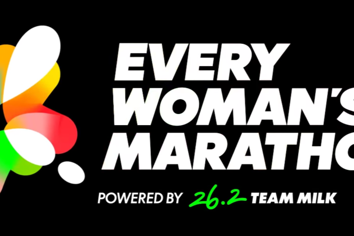 Every Woman's Marathon promotional banner graphic