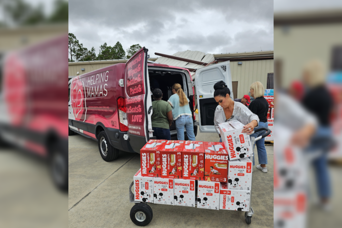  Helping Mamas sent diapers and period products to Clinch Memorial Hospital after Hurricane Helene devastated the community in late September. Photo courtesy of Helping Mamas.