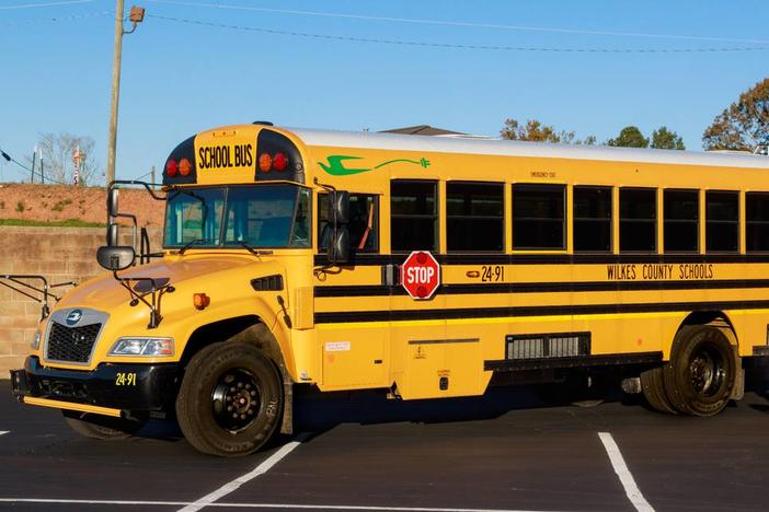 This is one of Wilkes County School District’s 22 propane buses, which still sports a familiar and traditional school bus look. Wilkes County School District  
