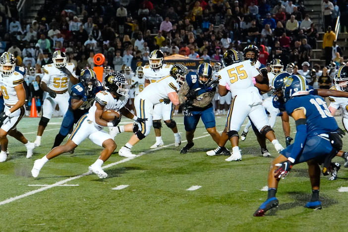 A high school football game.