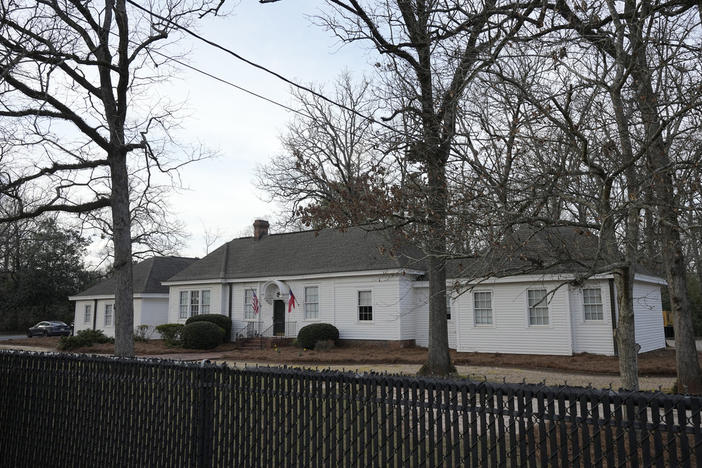 FILE - The home of former President Jimmy Carter in Plains, Ga., is pictured Tuesday, Feb. 21, 2023. (AP Photo/Steve Helber, File)