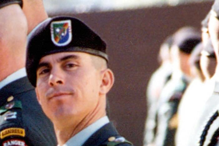 U.S. Army 1st Sgt. Glenn Harris was among the soldiers who survived the 1993 Battle of Mogadishu in Somalia. One year later, he died at the age of 35 in a parachute training accident at Fort Benning, now named Fort Moore, where his 3rd Ranger Battalion was based. Photo courtesy of Tara Harris