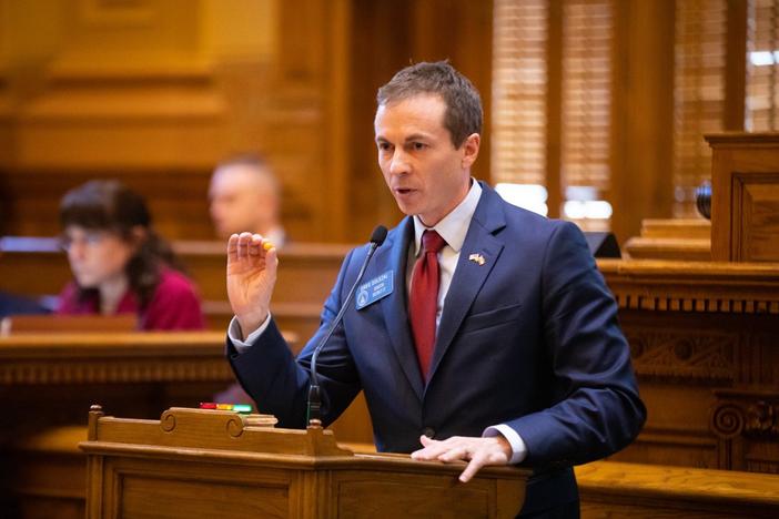 Sen. Greg Doleful (shown here in an undated photo) presented Senate Bill 1 on the Senate Floor before a vote on Feb. 6, 2025. The legislation would ban transgender athletes from competing in girls’ sports.