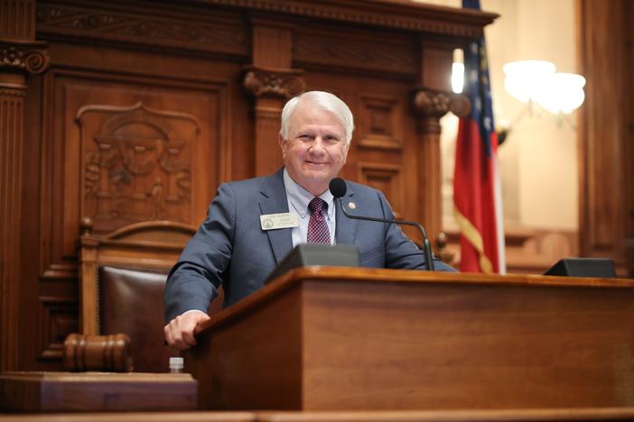 Georgia Speaker of the House Jon Burns before the House floor on Day 14 of the 2025 legislative session as pictured on Monday, February 10, 2025. Credit: Georgia House of Representatives