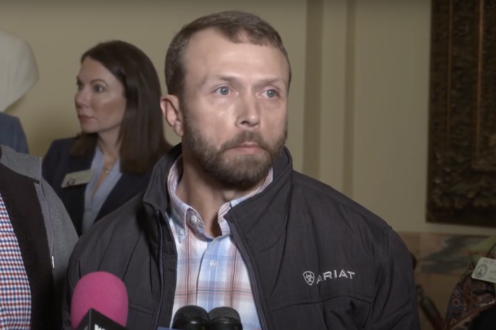 Exonerated Georgian Lee Clark attended a press conference at the Capitol on Thursday, February 20, 2025, to support legislation allowing judges to award yearly funding for each year of incarceration of a wrongfully convicted person without the General Assembly's approval. Credit: Screenshot