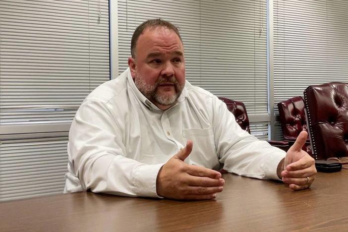 United to End Homelessness executive director Jake Hall speaks to The Telegraph on Tuesday, Feb. 11, 2025, in Macon, Georgia. Hall sees addressing homelessness in Macon and Middle Georgia as a collaborative approach between government and local non-profits. Katie Tucker/The Telegraph  