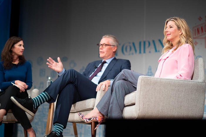 Ed Bastian and Sara Blakely at the Fast Company Innovation Festival on October 25, 2018.