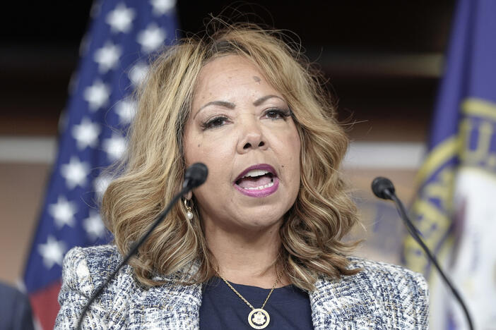 Rep. Lucy McBath D-Ga., discusses Congressional Black Caucus priorities for the 119th Congress and the Trump administration, Dec. 4, 2024, on Capitol Hill in Washington. 