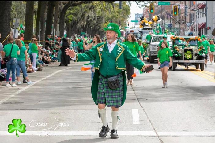 Man dressed up at the Savannah St. Patrick's Day parade. Credit: Casey Jones Photography/Facebook