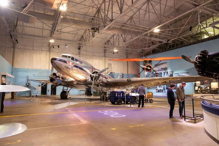 Visitors explore the Legacy Hangar. (Photo by Isadora Pennington)