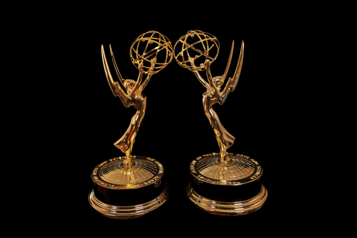Two emmy statues